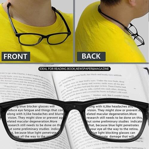 Hanging Neck Magnetic Reading Glasses Men Women Magnet Anti-blue Light Presbyopic Glasses Adjustable Portable