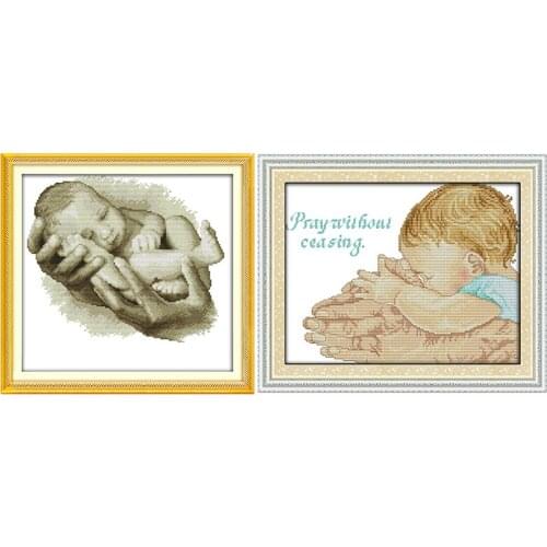 Joy Sunday Care series pattern Chinese cross stitch set 14CT DMC printed canvas cross stitch needlework kit Home decor Send gift