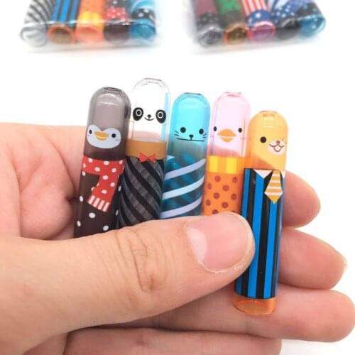 5Pcs/set Cute Animal Pencil Lengthen Extender Holder Portable Pencil Extender Children Kids Office School Stationery Pen Cover