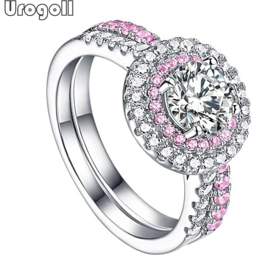 Genuine Ring For Women 925 Sterling Silver Zircon Bride Wedding Ring Rhinestone Engagement Jewelry Accessories For Girl Party
