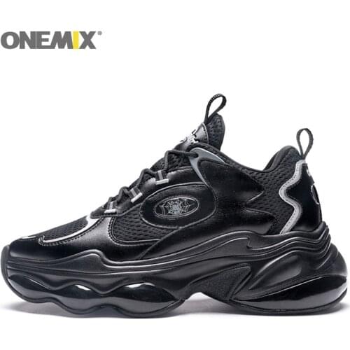 ONEMIX Running Shoes for Men Air Cushion Outdoor Breathable Training Man Sports Shoes Comfortable Walking jogging Increase Shoes