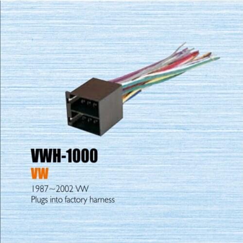 Plugs Into Factory Harness For VW 1987-2002 - Radio Power Wire Adapter / Aftermarket Stereo Cable / Male DIN To ISO