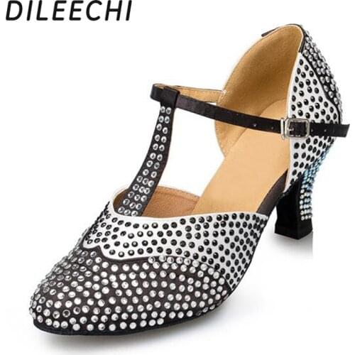 DILEECHI Latin dancing shoes square dancing shoes with soft bottom shoes