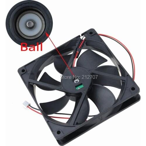 5Pcs Gdstime DC 24V 2 Pin High Speed 120mm 120x120x25mm 12cm Ball Bearing PC Cooling Fan Cooler