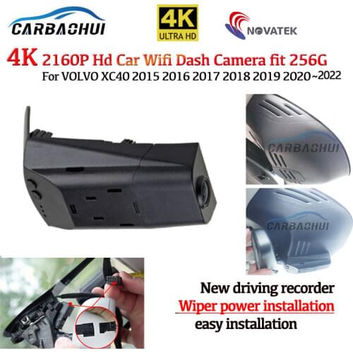 HD 4K 2160P Easy to install car driving recorder DVR Wifi Video Recorder Dash Cam Camera For VOLVO XC40 2015 2016 2017 2018 2019