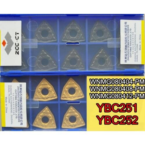 WNMG080404 WNMG080408 WNMG080412 PM YBC251 YBC252 10pcs 50pcs 100pcs Zcc.ct Carbide insert Processing: alloy steel, etc