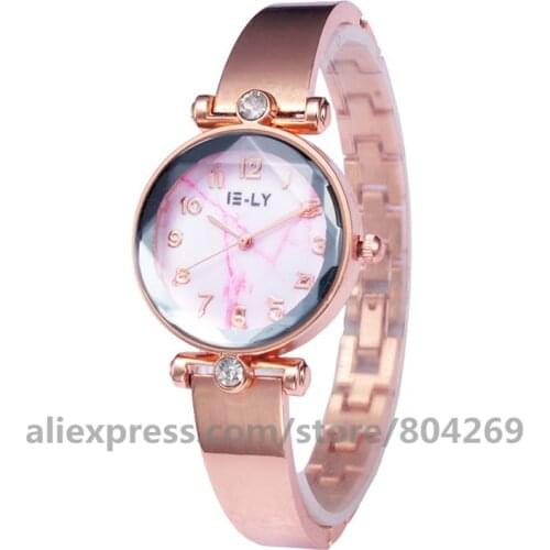 Wholesale E-LY 067 women bracelet watch women quartz rhinestone colorful watches lady dress bangles wristwatches