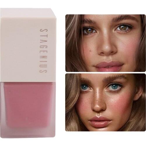 1pc Liquid Blush Waterproof Blusher Pigment Long Lasting Natural Cheek Tint Makeup Cosmetic Face Contour Brighten Blush Cream