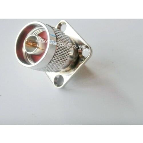 1Pcs N Type Male Plug To SMA Connector Female Jack Flange Mount RF Adapter Cable Connector