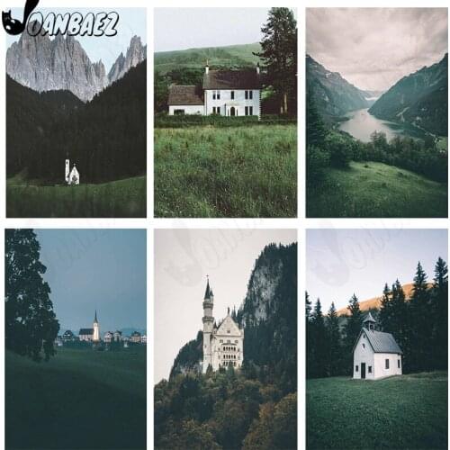 5D Diy Diamond Painting Mountain Forest Cross Stitch Kit Green Landscape Embroidery Mosaic Hand Inlaid Home Gift Design