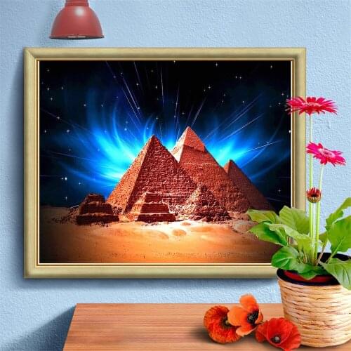 DIY Diamond embroidery Magic Pyramids of Egypt 5D DIY Diamond Painting Full Rhinestones Mosaic Egyptian Art Decor Stickers CV125