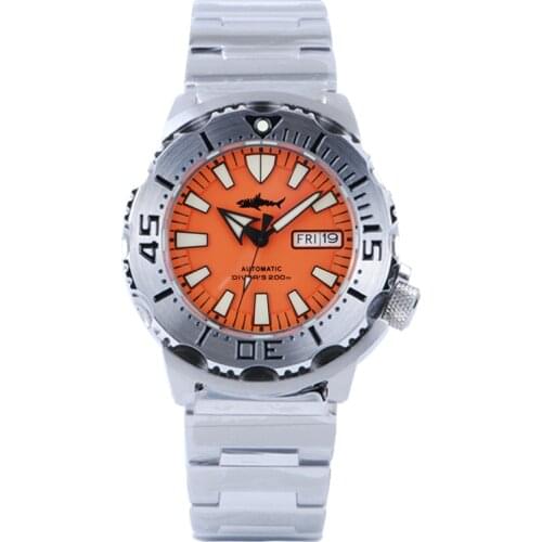 Heimdallr Monster Automatic Watch Men NH36A Diver Watch 200m Sapphire Crystal Mechanical Wristwatch C3 Luminous Mens Watch