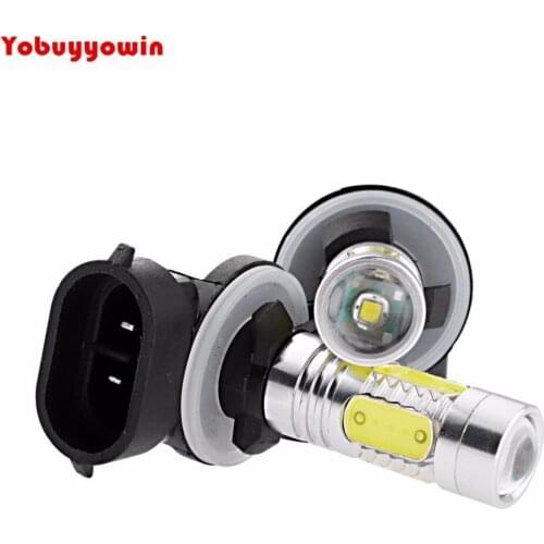 2Pcs/Lot 11W H27 881 880 889 890CREE XP-E Q5 4-COB LED Projector Lens Car DRL Fog Light Bulb For Chevrolet Dodge GMC Ford