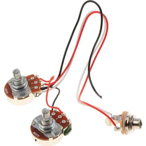 Bass Wiring Harness Prewired 250K Pots 1V1T Jack Musical Instrument Parts