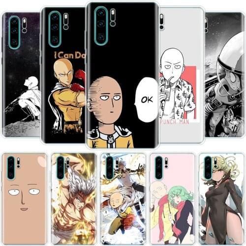 One-Punch Man Anime Cover Phone Case for Huawei P40 P30 P20 Mate 30 20 10 Pro P10 Lite P Smart Z 2019 Coque Shell Capa