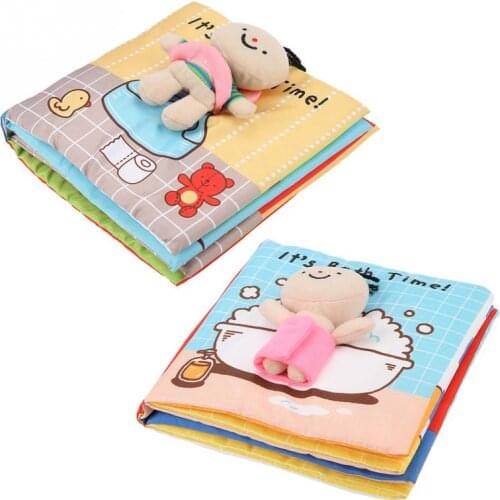 Baby Soft Cloth Book Infant Early Cognitive Development Educational Bath Quiet Book Interactive Books for Children First Book