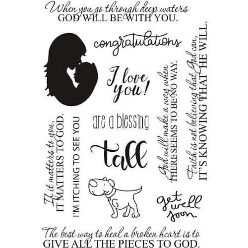 New Baby Card Quote Stamps Clear Silicone Rubber Decorative Stamps For Card Making Supplies