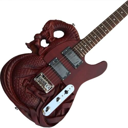 High Quality TL Dragon Electric Guitar with Mahogany Body and Maple Neck Rosewood Fingerboard 22 Fret