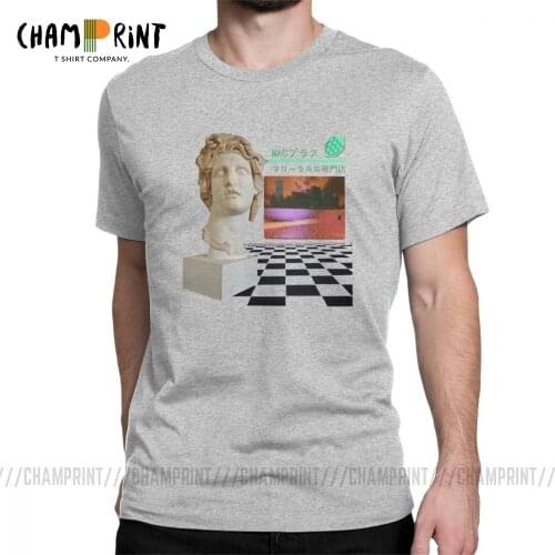 Men Floral Shoppe Macintosh Plus T-Shirt Aesthetic Vaporwave Unique Tops Short Sleeve Clothes 100% Cotton Tees Plus Size T Shirt