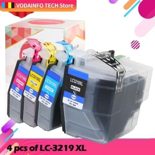 4PCS LC3219 LC3219XL Full Ink Cartridge For Brother MFC-J5330DW J5335DW J5730DW J5930DW J6530DW J6935DW Printer lc3217