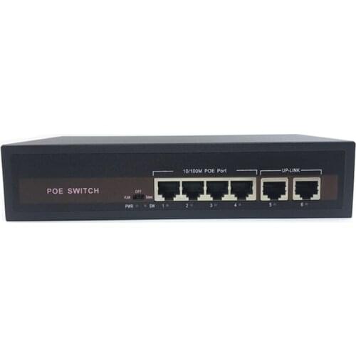 48V Ethernet POE switch with 5/8 10/100Mbps Port IEEE 802.3 af/at Suitable for IP camera/Wireless AP/CCTV camera system