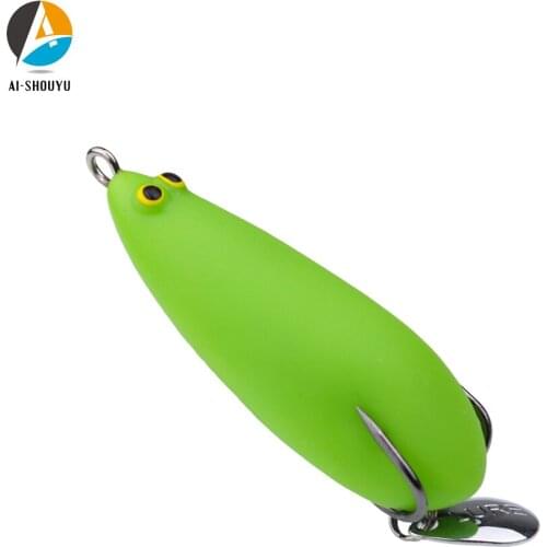 AI-SHOUYU NEW 1pc 60mm 10g Shrimp Frog Lure with Spinnerbait Weedless Hook Smoother Artificial Fishing Lure Soft Fishing Bait