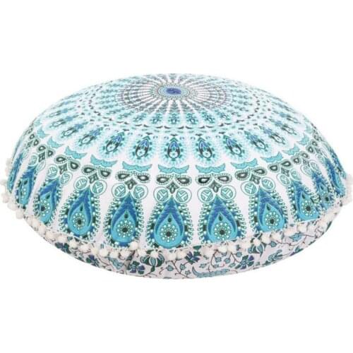 32in Round Mandala Tapestry Pillows Case Cover Meditation Covers Ottoman Poufs Retro Ethic Pillow Case26