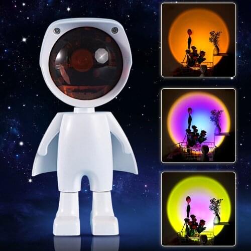 Sunset Projector Lamp Rainbow Atmosphere Led Night Light for Home Bedroom Coffe shop Background Wall Decoration USB Table Lamp