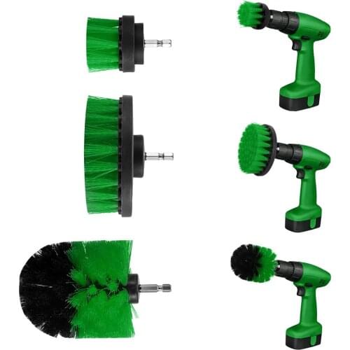 3Pcs Drill Brush Kit Grout Power Scrubber Cleaning Brush Tub Cleaner Combo Tool Kit Bathroom Surface Floor Cordless Drills