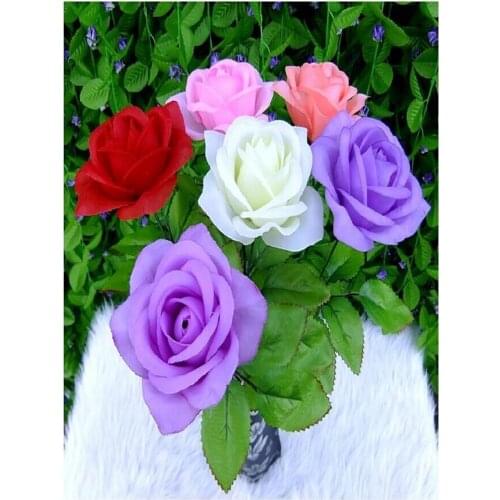 New Artificial Rose Silk Flower Beautiful Wedding Bouquet Home Furnishings Christmas Ornament Shooting Prop Supplies 18 colors