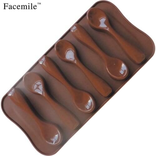 New Brand Bakeware Chocolate Spoon Shape Silicone Forms Molds for Pastry Tools