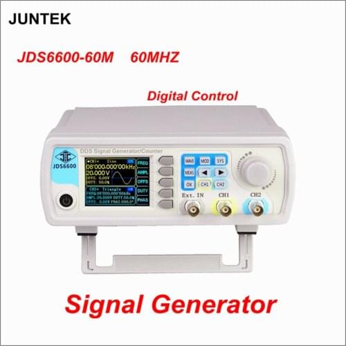 New JDS6600 Digital Control Dual-channel Arbitrary Waveform Signal Generator 60MHZ DDS Function Signal Generator Frequency Meter