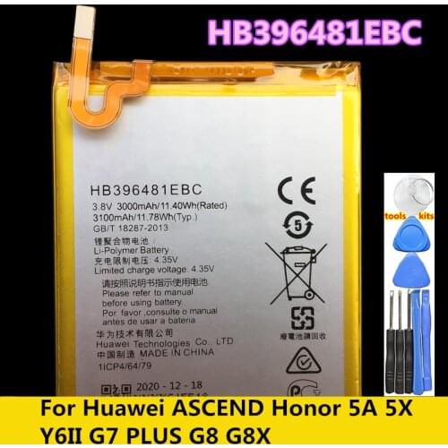 100% New Original HB396481EBC Real 3100mAh Battery For Huawei Honor 5A CAM-TL00H CAM-UL00 Y6II CAM-L32 CAM-L23 CAM-L21 Battery