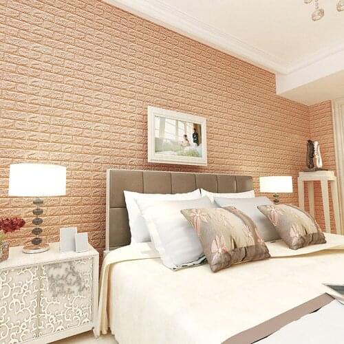 PE Foam 3D Brick Wallpaper Self Adhesive DIY Wall Stickers Embossed Stone Pattern Wall Paper For Bedroom Living Room Home Decor
