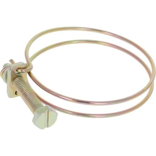 MroMax Double Steel Wire Strong Clamps Iron Inner Diameter 57/64/70/76/80mm Galvanized Thickness 2.2mm Screw Length 6*45/6*50mm