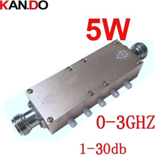 5W key press 0-30db ajustable radio frequency attenuator n connector DC-3Ghz attenuation connector RF COAXIAL jack Attenuator