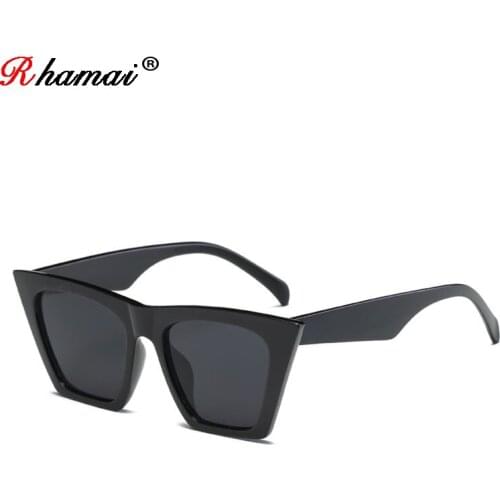 RHAMAI New Fashion Designer Square Sunglasses Women Men Sunglass Luxury Modern Stylish Sun Glasses UV400