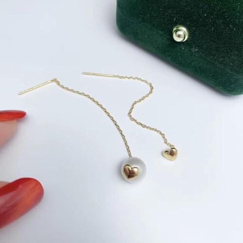 Heart 925 Sterling Silver Earrings Base Fashion Findings Exquisite Jewelry Parts Fittings Womens Accessories for Pearls