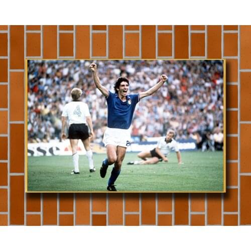 Silk Poster Home Decoration Paolo Rossi Italy Legend Great Footballer Star (4) Wall Art Christmas Gift