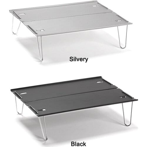 Mini Folding Table Aluminum Outdoor Camping Picnic Household Portable Desk Camping Accessories