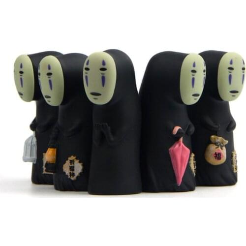 Studio Ghibli Spirited Away No Face Man Model Action Figure Toys Miyazaki Hayao Anime Kaonashi Model 8cm Decoration Landscaping