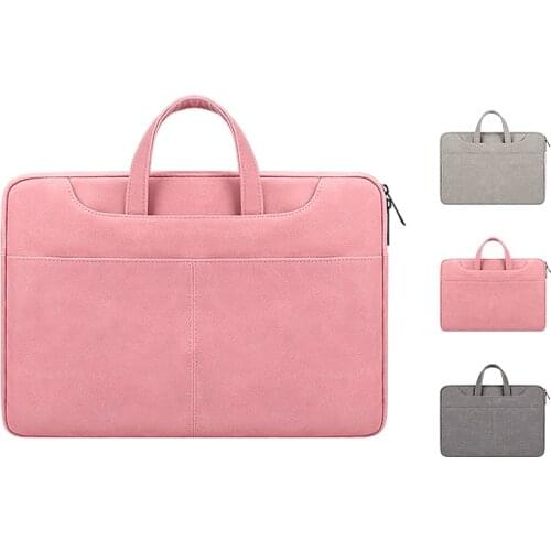 Laptop Bag 15.6 14 Pink/ Grey Unisex Shoulder bags 13.3 15.4 inch Zipper Laptop Sleeve Case PC Tablet Case Cover for your laptop