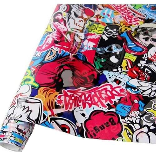 Car Motorcycle Decoration Self-Adhesive Cartoon Graffiti Decal Film Sheet Car Sticker