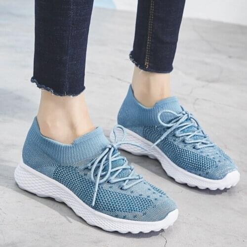 New Summer Wedges Sneakers Women Fashion Breathable Mesh Platform Sneakers Women Casual Shoes Pink Sock Shoes Woman Large Size