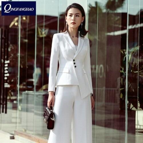 Korean Style Ol Fashion Slim-Fit Business Wear Womens Suit Commuter White Small blazer Women Spring and Autumn Short Style