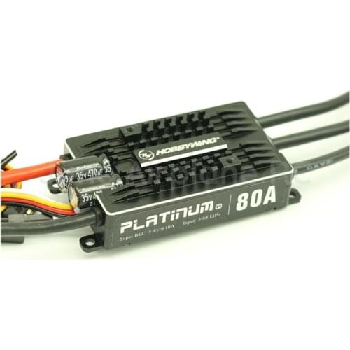 1pcs Hobbywing Platinum 80A V4 3-6S Lipo Brushless ESC for Airplane
