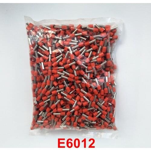1000pcs/lot E6012 Insulated Terminals Cold Pressed Terminals