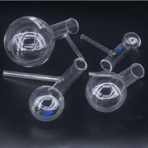 30ml 60ml 100ml 250ml 500ml 1000ml 2000ml GG17 Glass Distillation Flask Round Bottom with Side Arm Lab Distilling Glassware