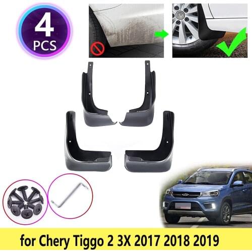 4 PCS for Chery Tiggo 2 3X 2017 2018 2019 Mudguards Mudflaps Fender Guards Splash Mud Flaps Guard Front Rear Wheel Accessories