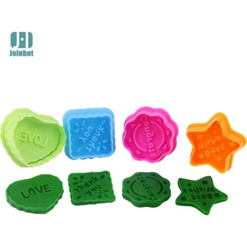 4pcs/set plastic cookies cutter fondant molds fortune cookie tools mould